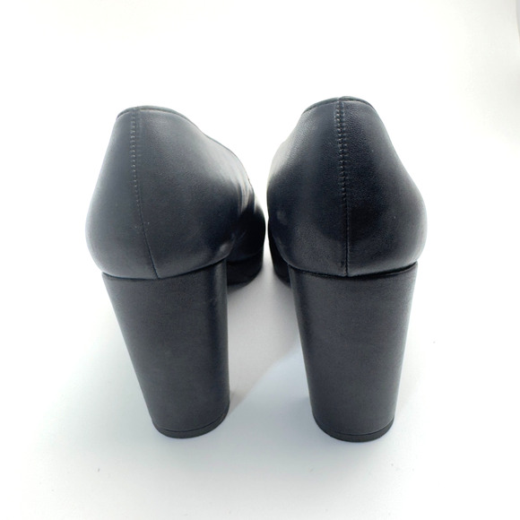 Naturalizer Berlin Pumps Block Heel Black Comfort Almond Toe Career Size 9 - Picture 6 of 8